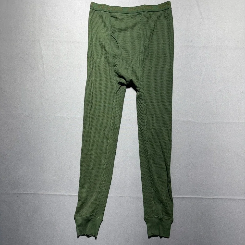 Joe Boxer Mens Olive Green Waffle Knit Thermal Underwear Pants Long Johns Size M